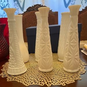 Vintage White milk glasses